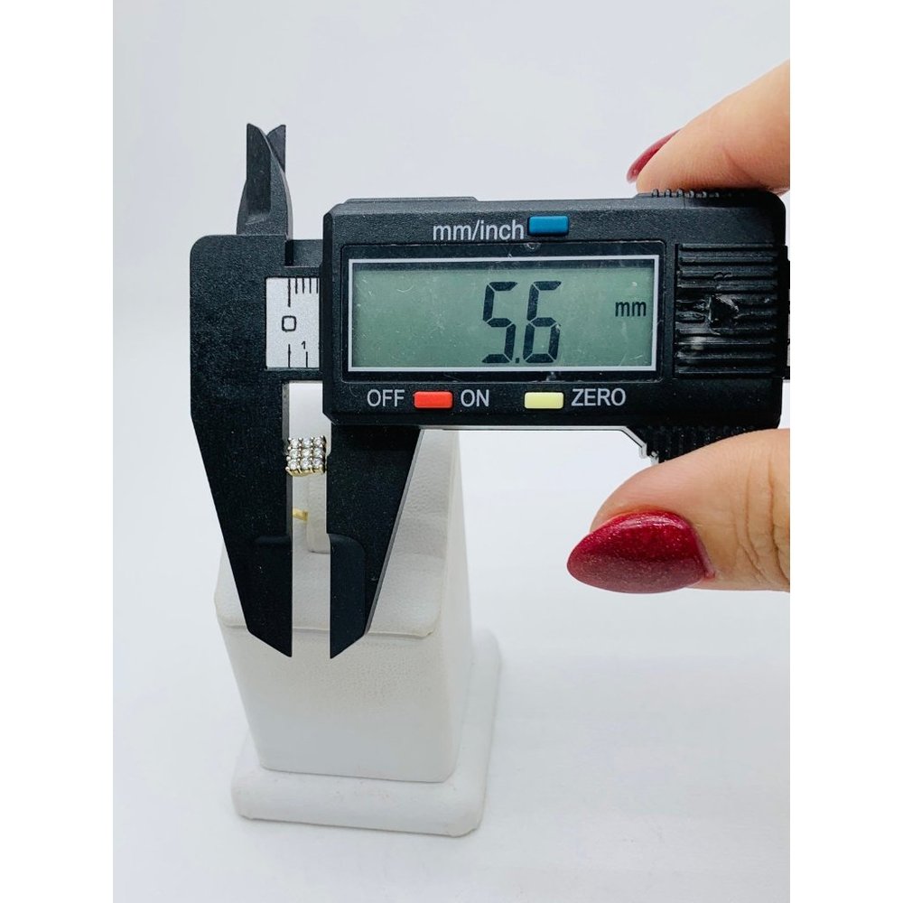 10k Solid Gold Ring Size 7 Square Engagement Mini… - image 6